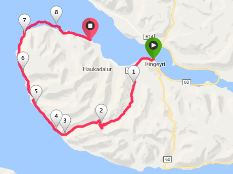 Tvöföld Vesturgata á korti með áfangaskiptingu SG.