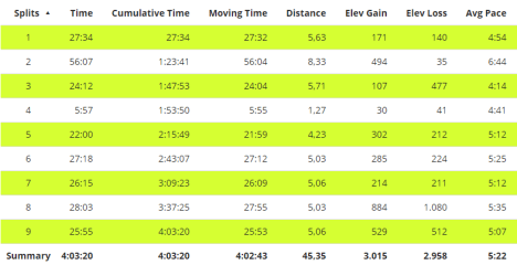 Tölulegt uppgjör í boði Garmin Connect.